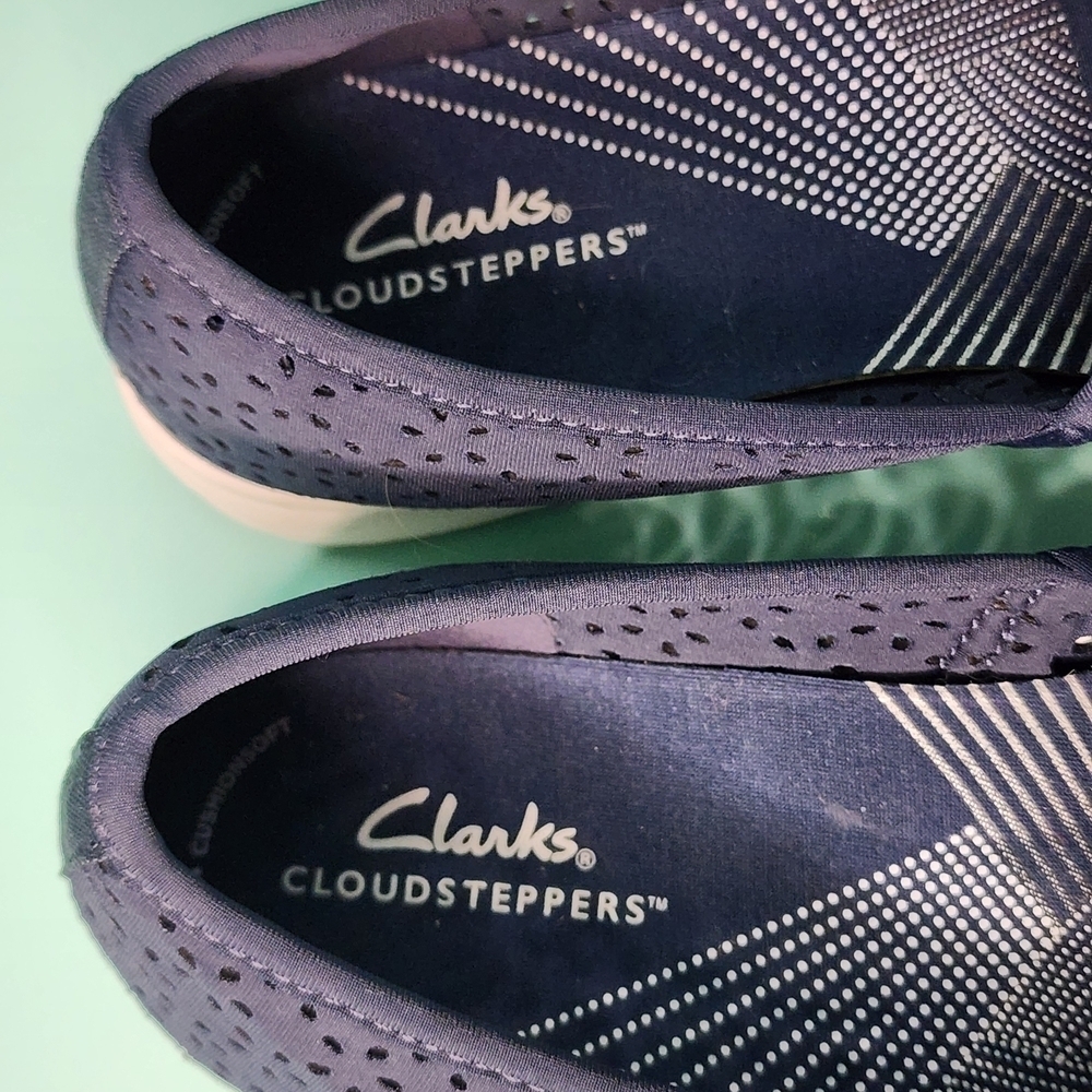 Clarks Cloudsteppers Breeze Emily Perforated Loafer Flats - Picture 2 of 7